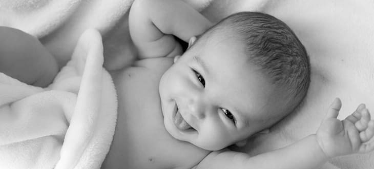 A smiling baby