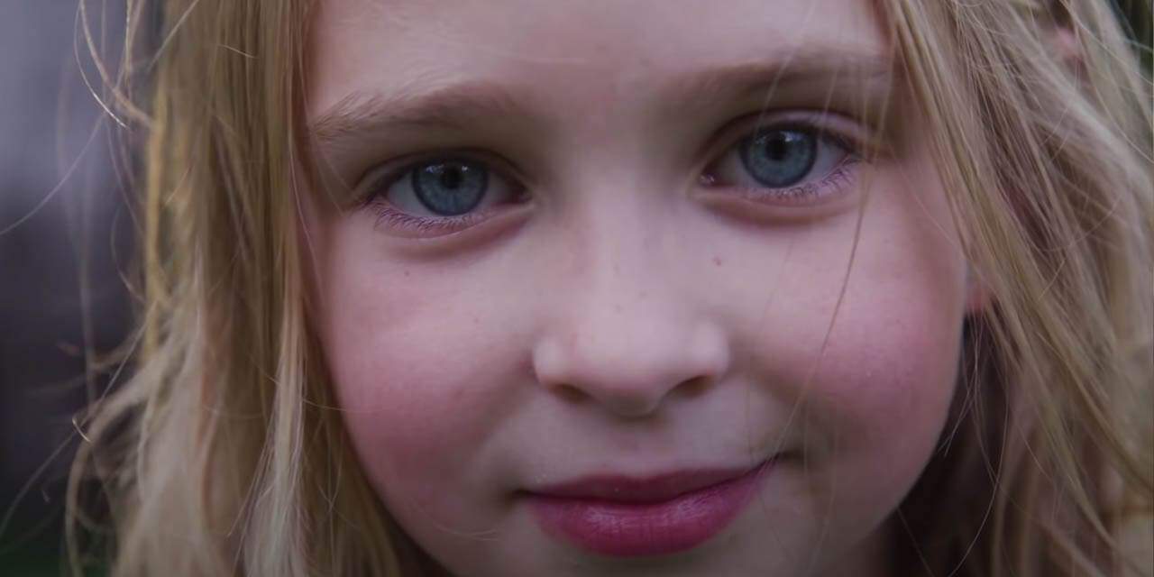 Little girl with blue eyes