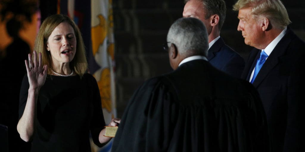 Amy Coney Barrett swearing-in ceremony at the White House