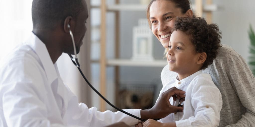 Doctor with young patient