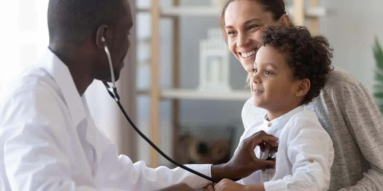 Doctor with young patient