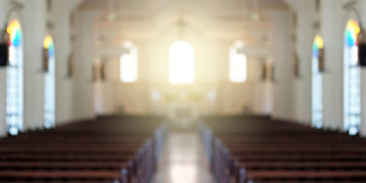 Empty church sanctuary