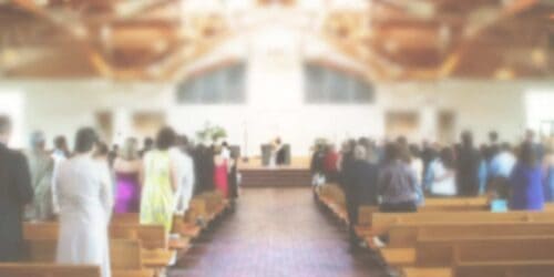Indoor church service