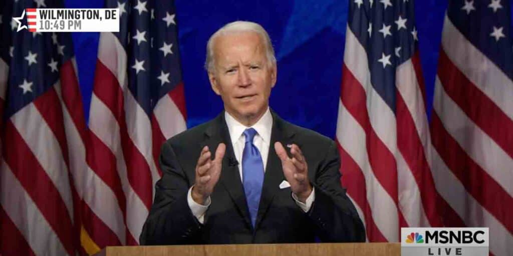 Joe Biden at the Democratic National Convention