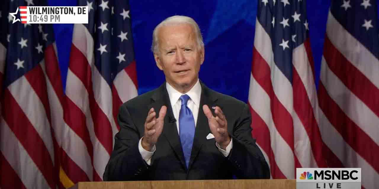 Joe Biden at the Democratic National Convention