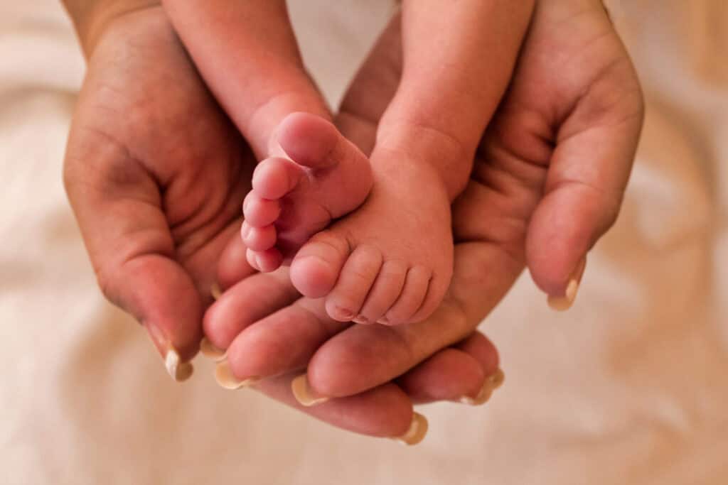 Hands and Baby Feet