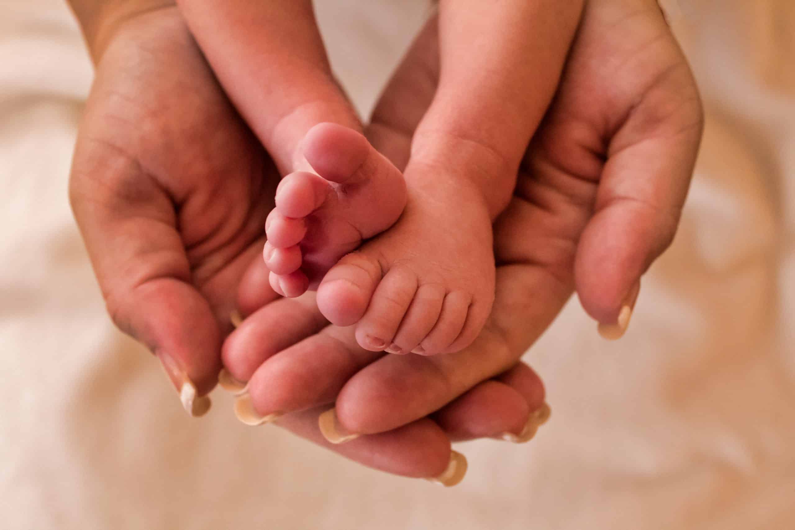 Hands and Baby Feet