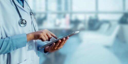 Nurse on iPad