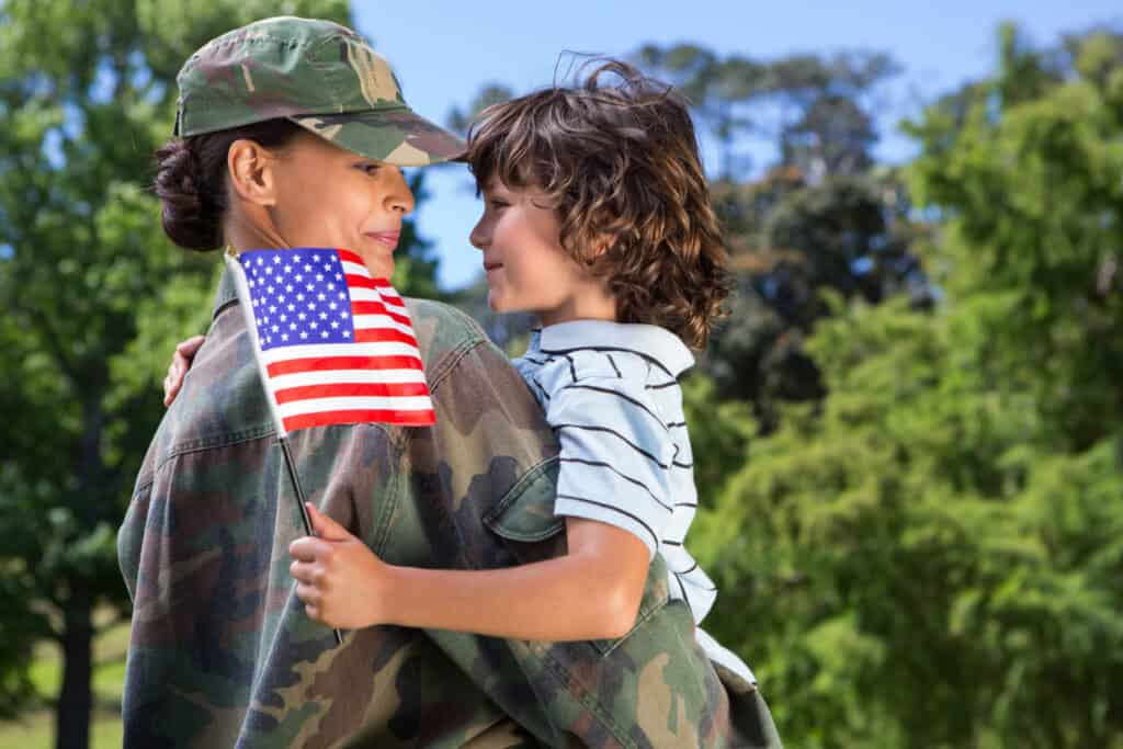 Military Mom Son